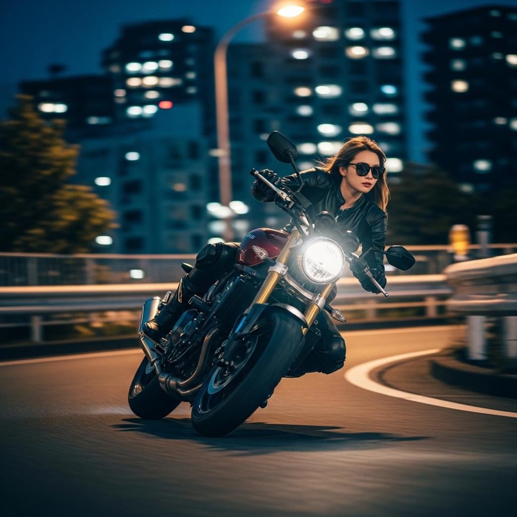 夜の首都高を走る