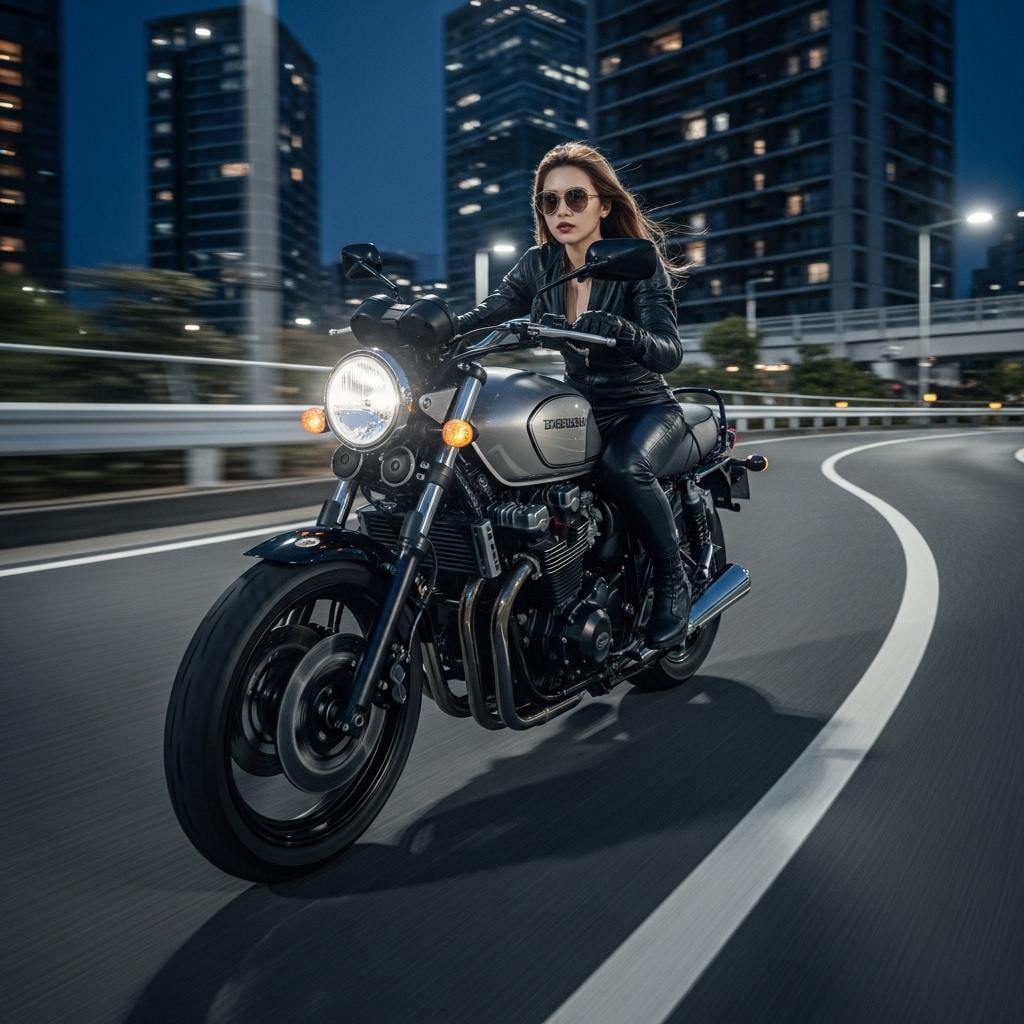 夜の首都高を走る