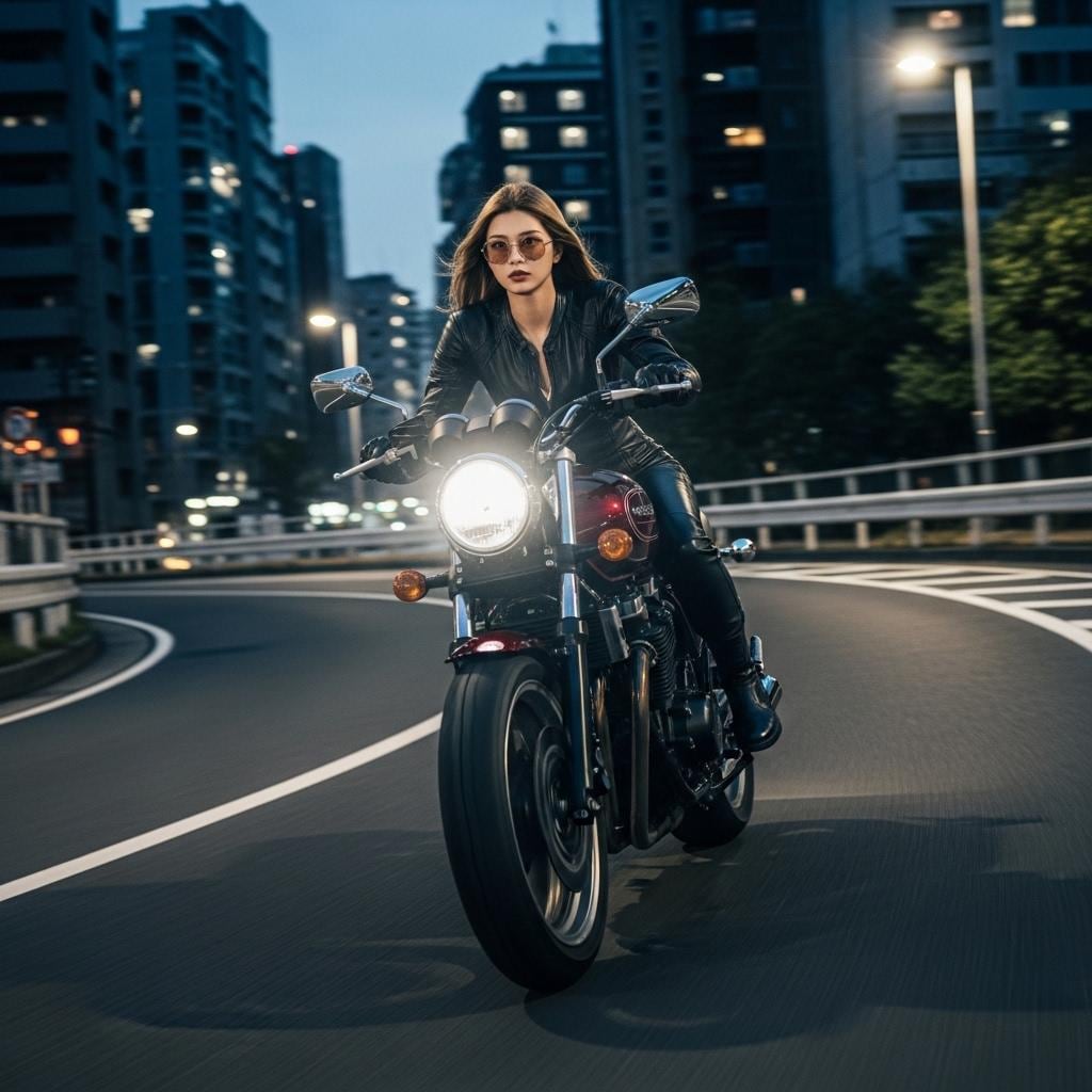 夜の首都高を走る