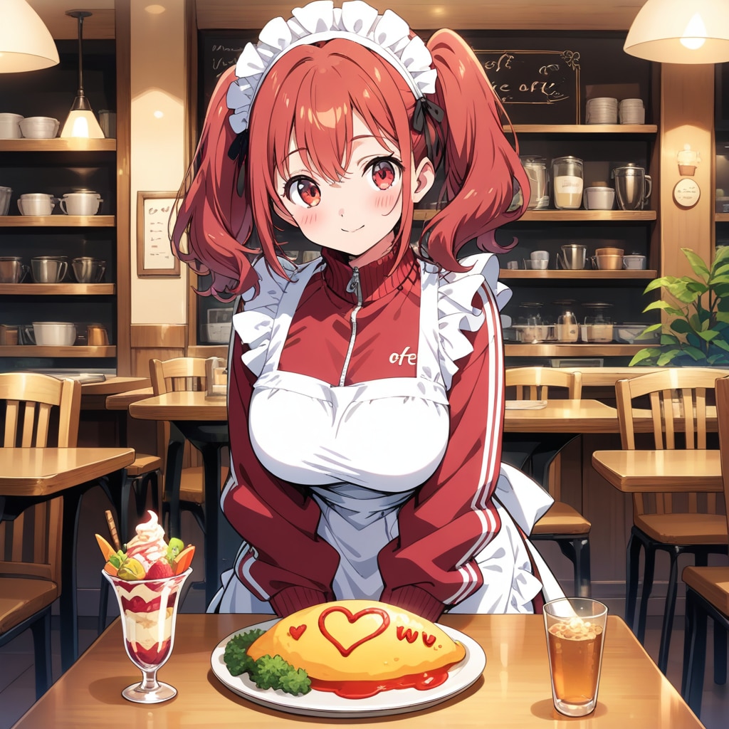 店長のオムライスお絵描き