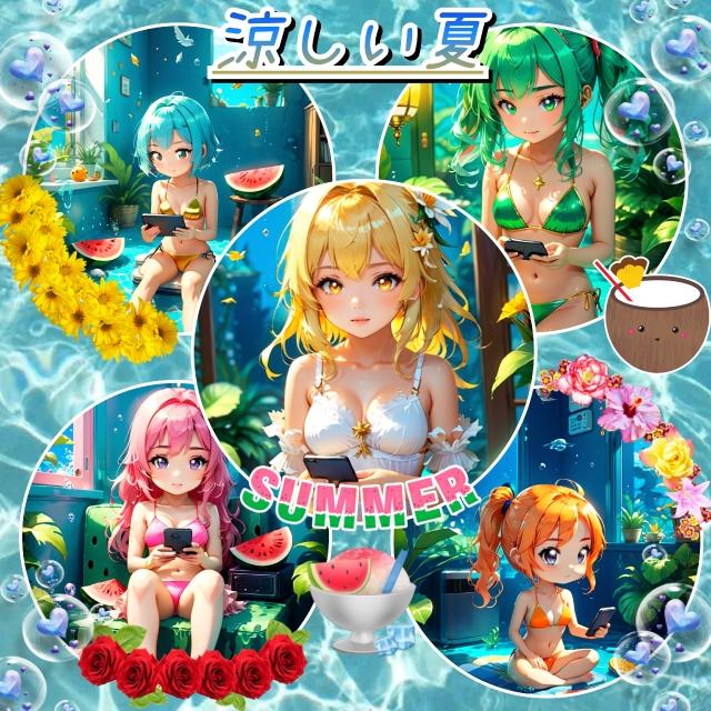 涼しい夏！　コラージュ