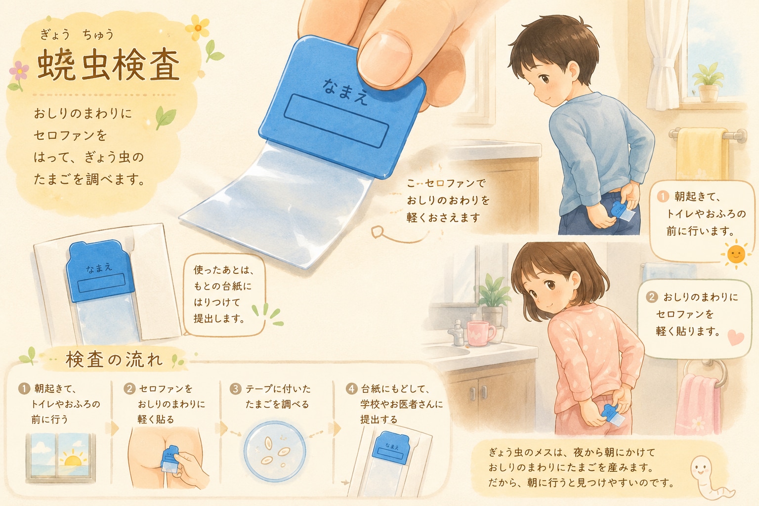 42.「ぎ」→「ぎょうちゅうけんさ」ミラ