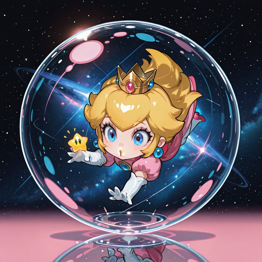 Peach in Glass in Space
