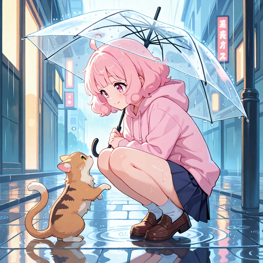 猫と傘 | の人気AIイラスト・グラビア