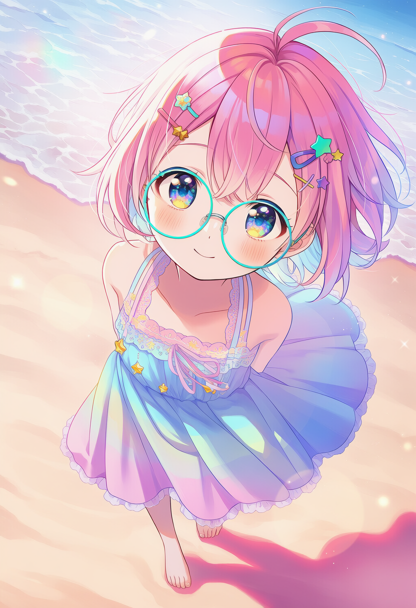パステルワンピ少女