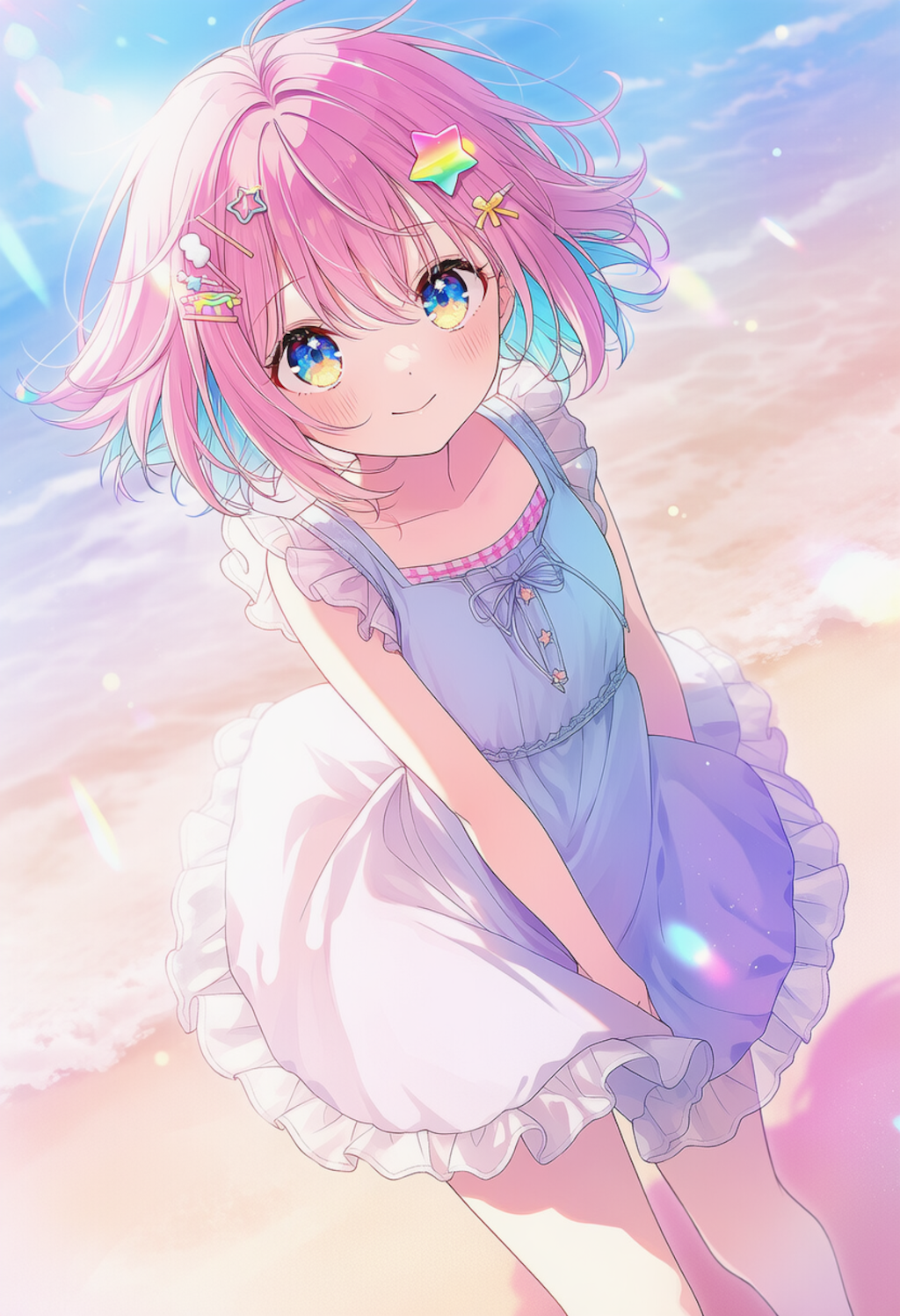 パステルワンピ少女
