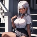 褐色組み合わせシリーズ①褐色×白髪 4枚目