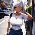 褐色組み合わせシリーズ①褐色×白髪 3枚目