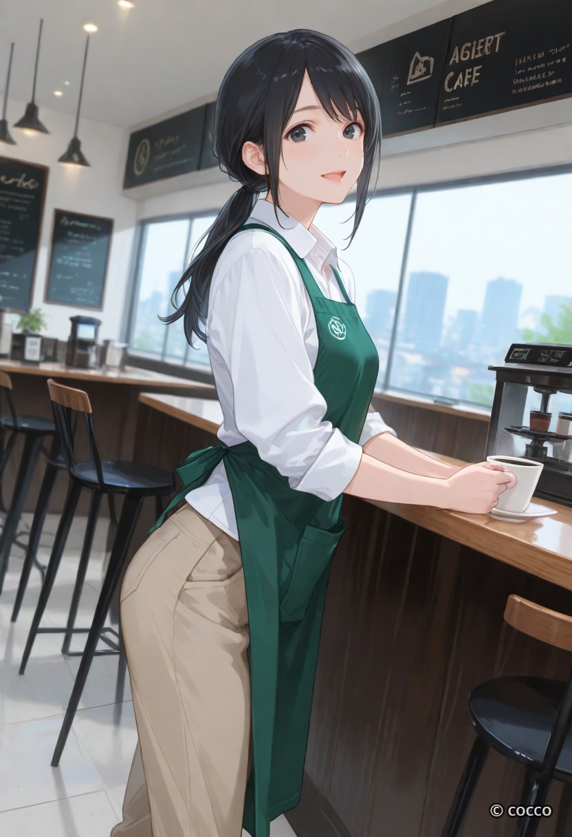 コーヒー準備中 | の人気AIイラスト・グラビア