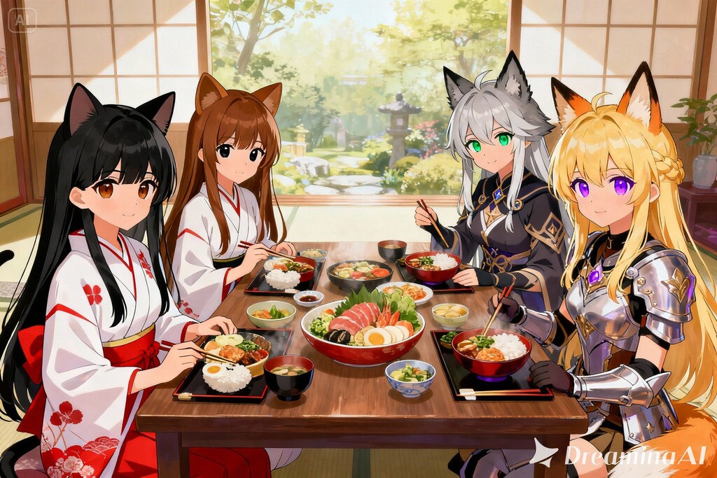 お節料理を食べるうちの子