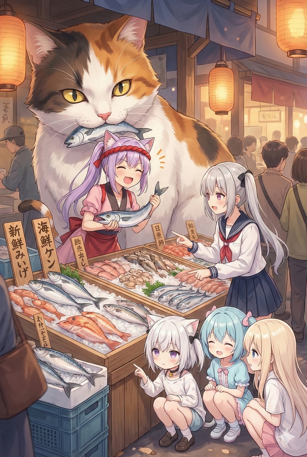 みんなでお魚屋さん「へいっお待ち！」