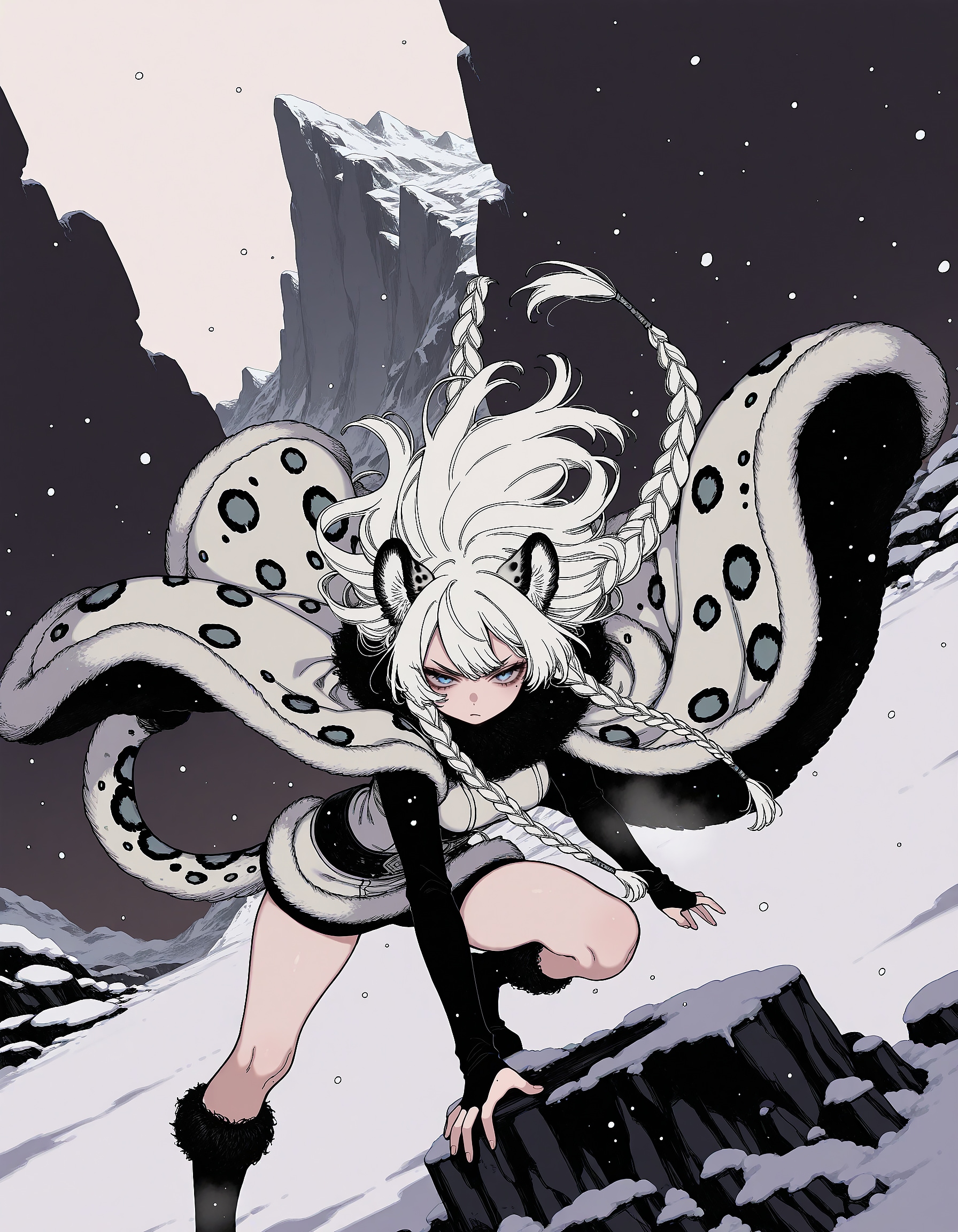 雪山を駆ける | の人気AIイラスト・グラビア