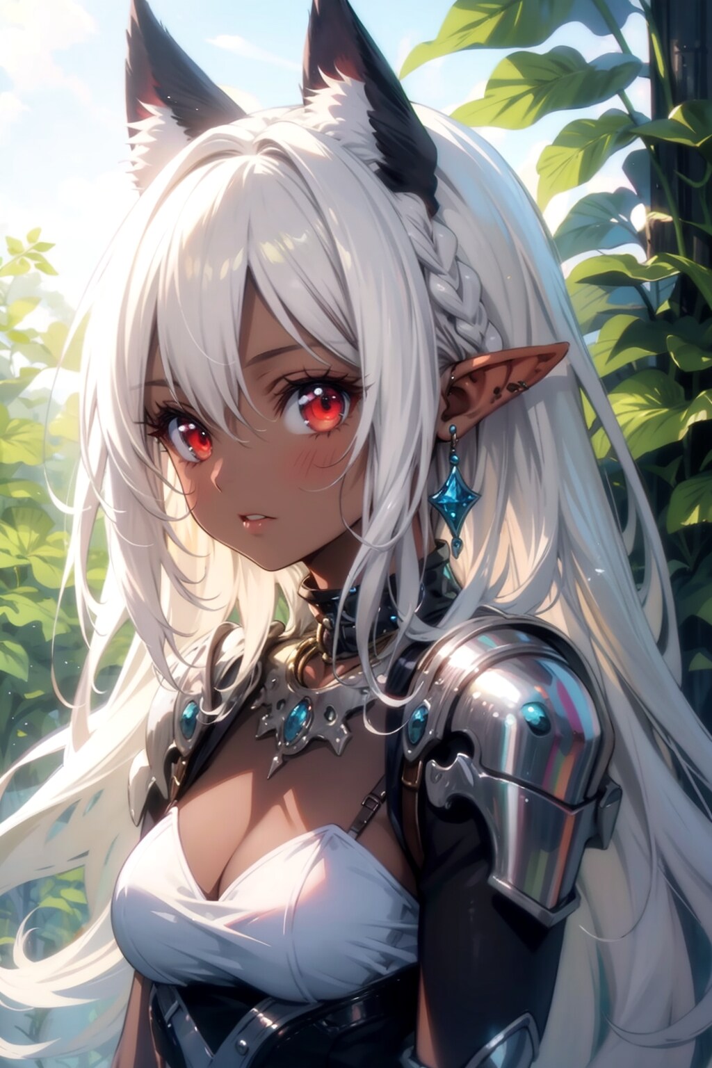 ケモミミ美少女ダークエルフ