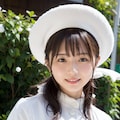 白コートと帽子 2 3枚目