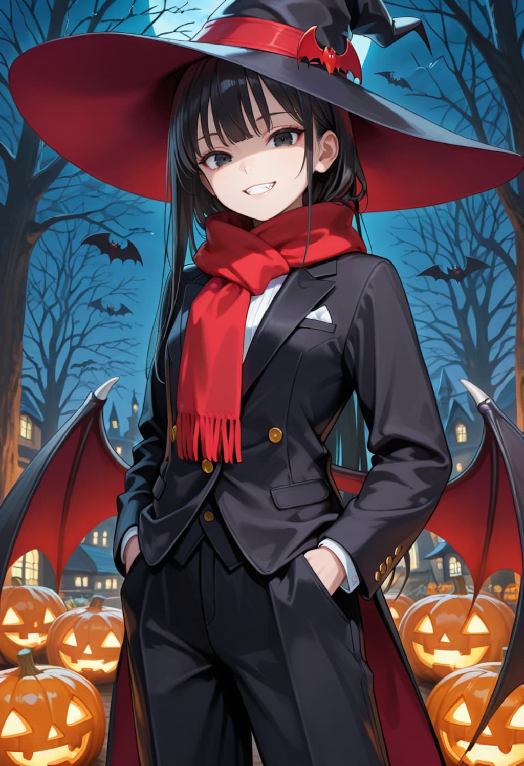 ハロウィンヴァンパイア衣装な魔女さん