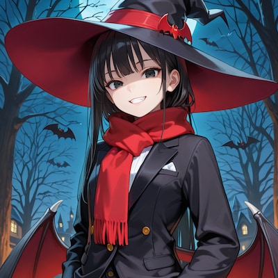 ハロウィンヴァンパイア衣装な魔女さん