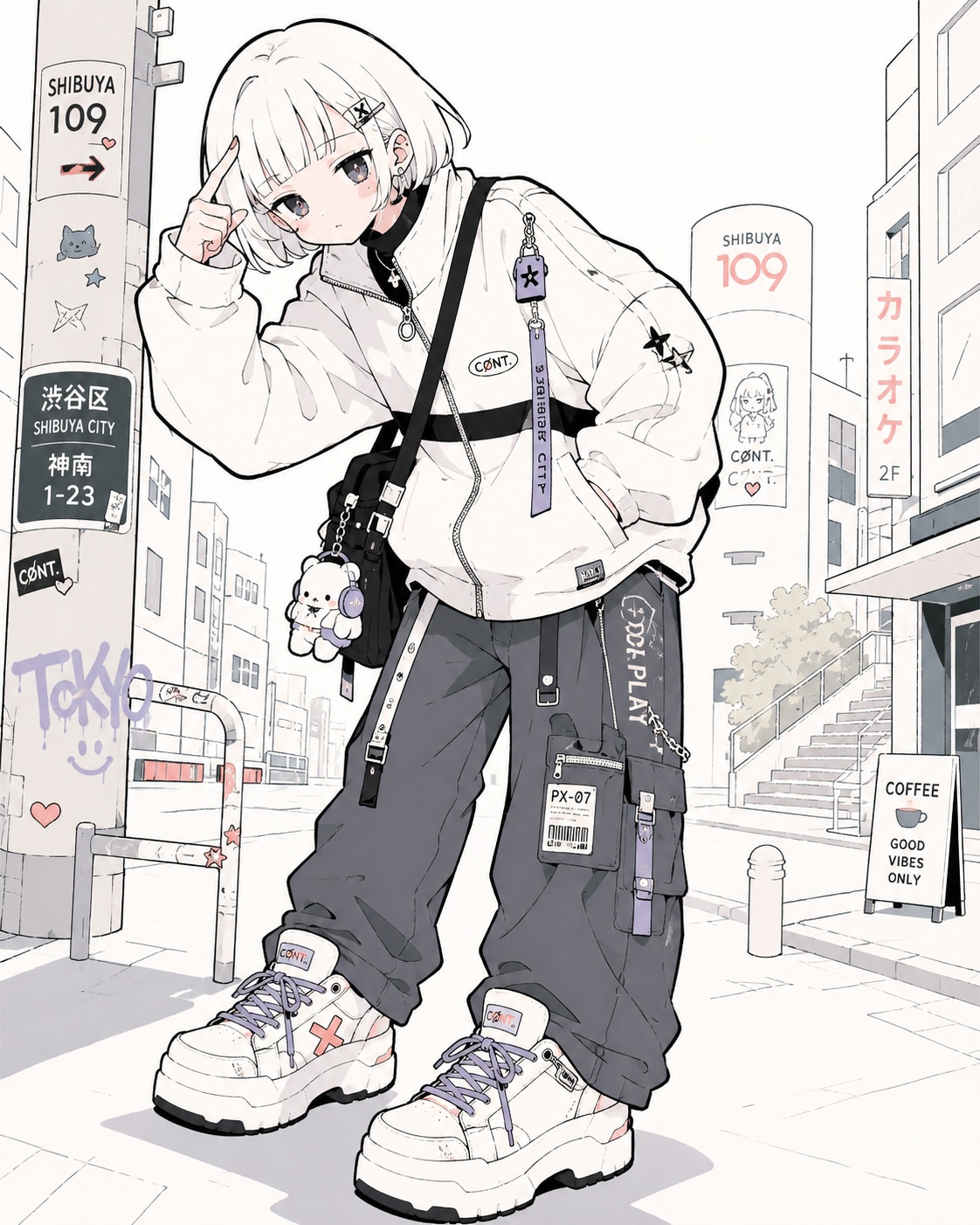 スタイリッシュな少女84 | の人気AIイラスト・グラビア