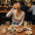 酔いつぶれる女 3枚目