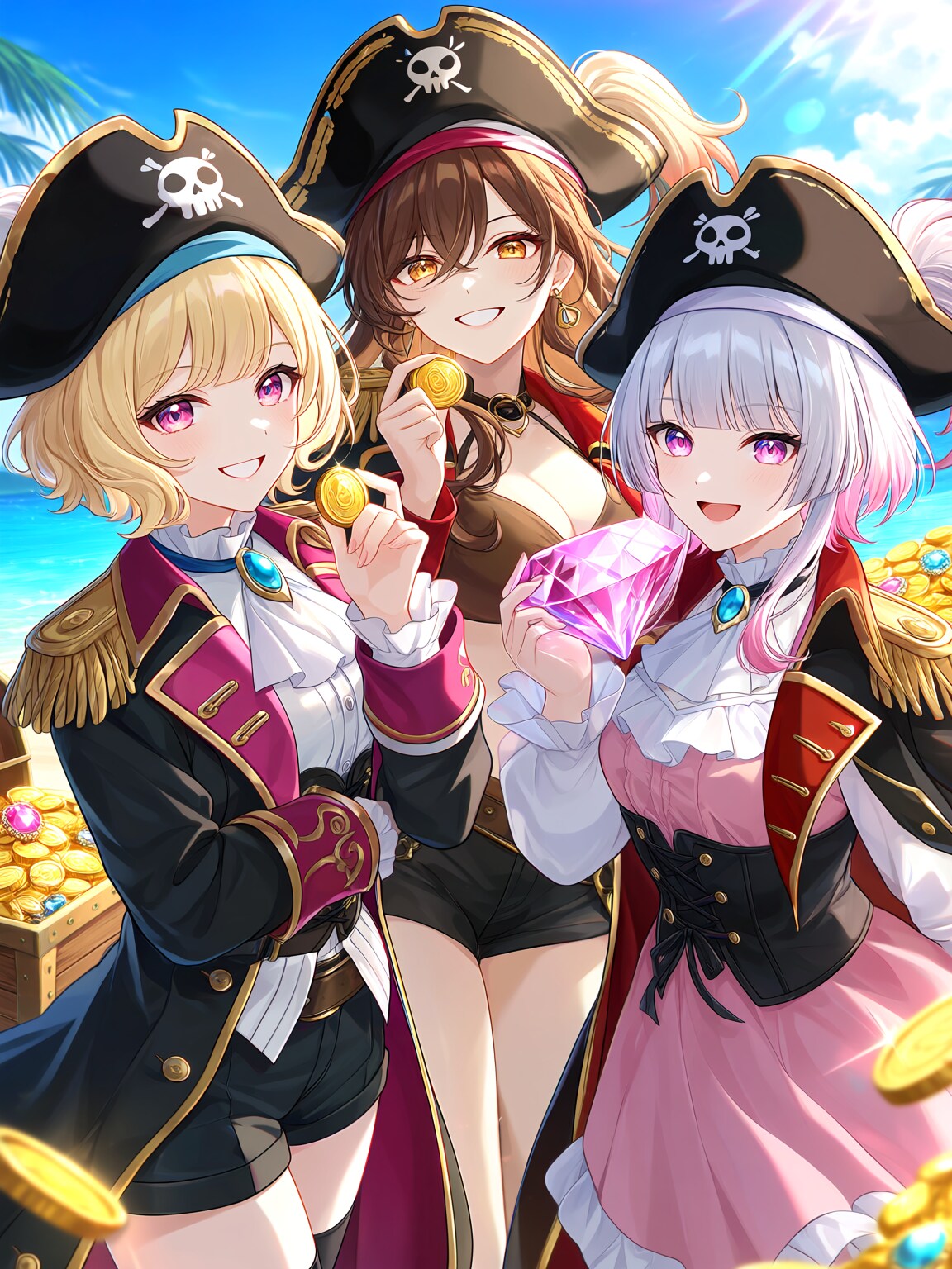 海賊同盟！リーシャ&千秋&アイシャ