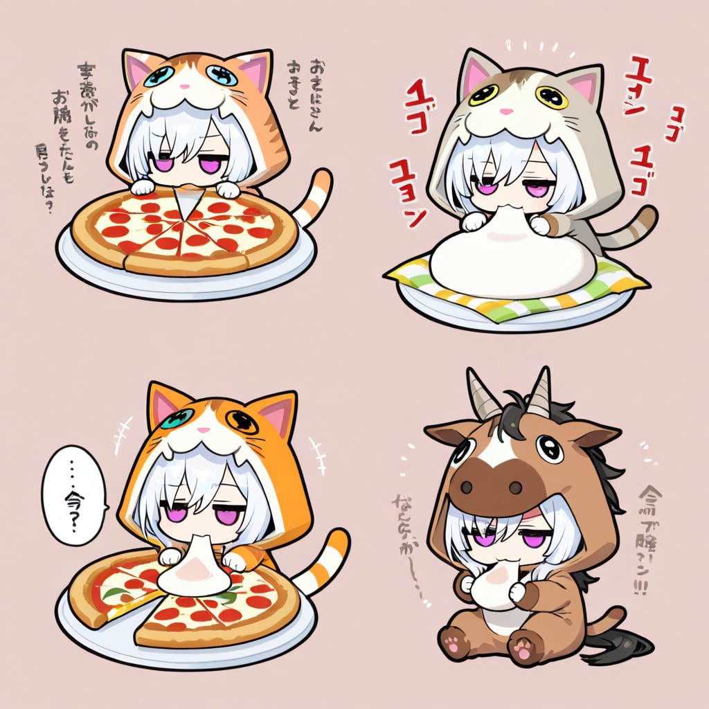 きぐるみの白髪ちゃん