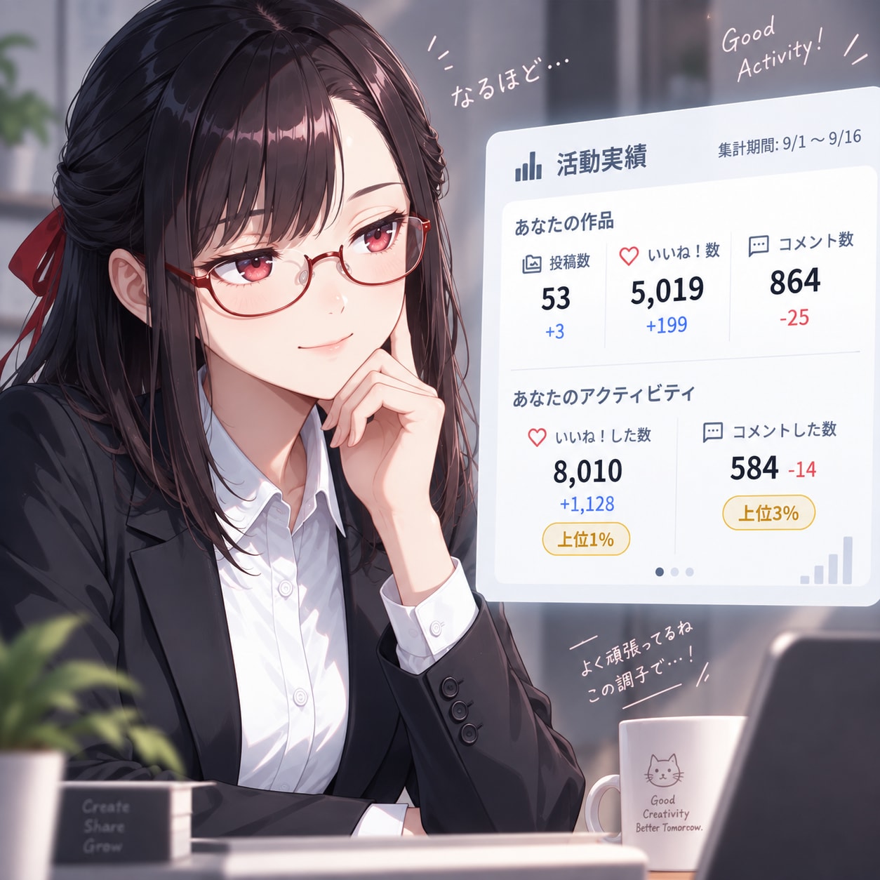 昨日頑張ったね | の人気AIイラスト・グラビア
