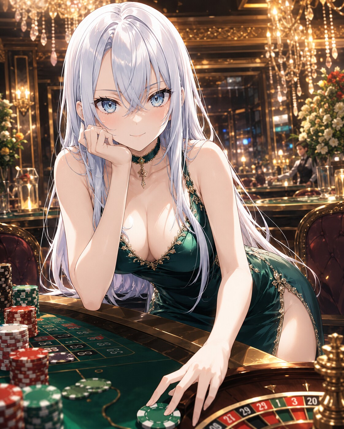 究極シリーズ 【1月：新春ラグジュアリーカジノ＆VIPレセプション】いせれべカレンダー ユティVer. | の人気AIイラスト・グラビア