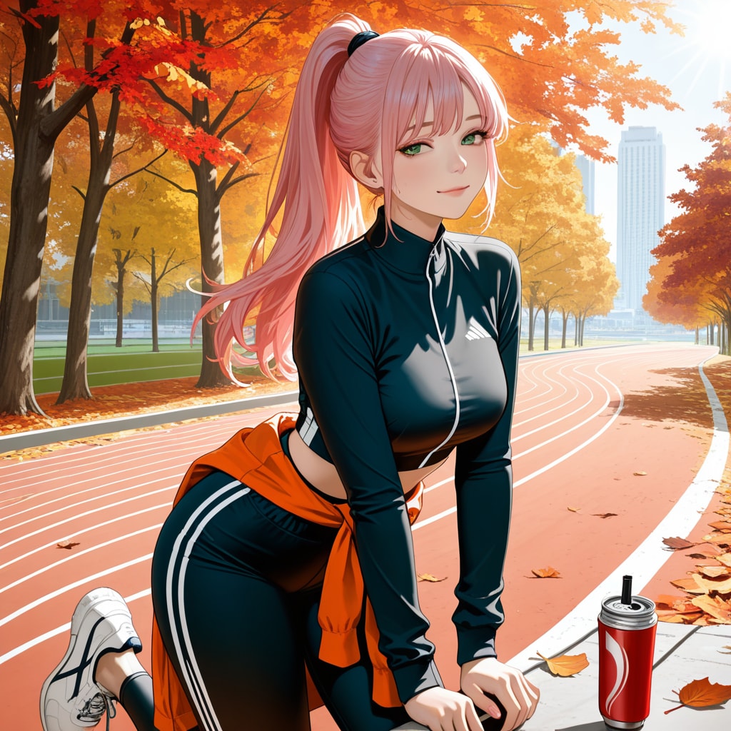 スポーツの秋、休憩まで全力 | の人気AIイラスト・グラビア
