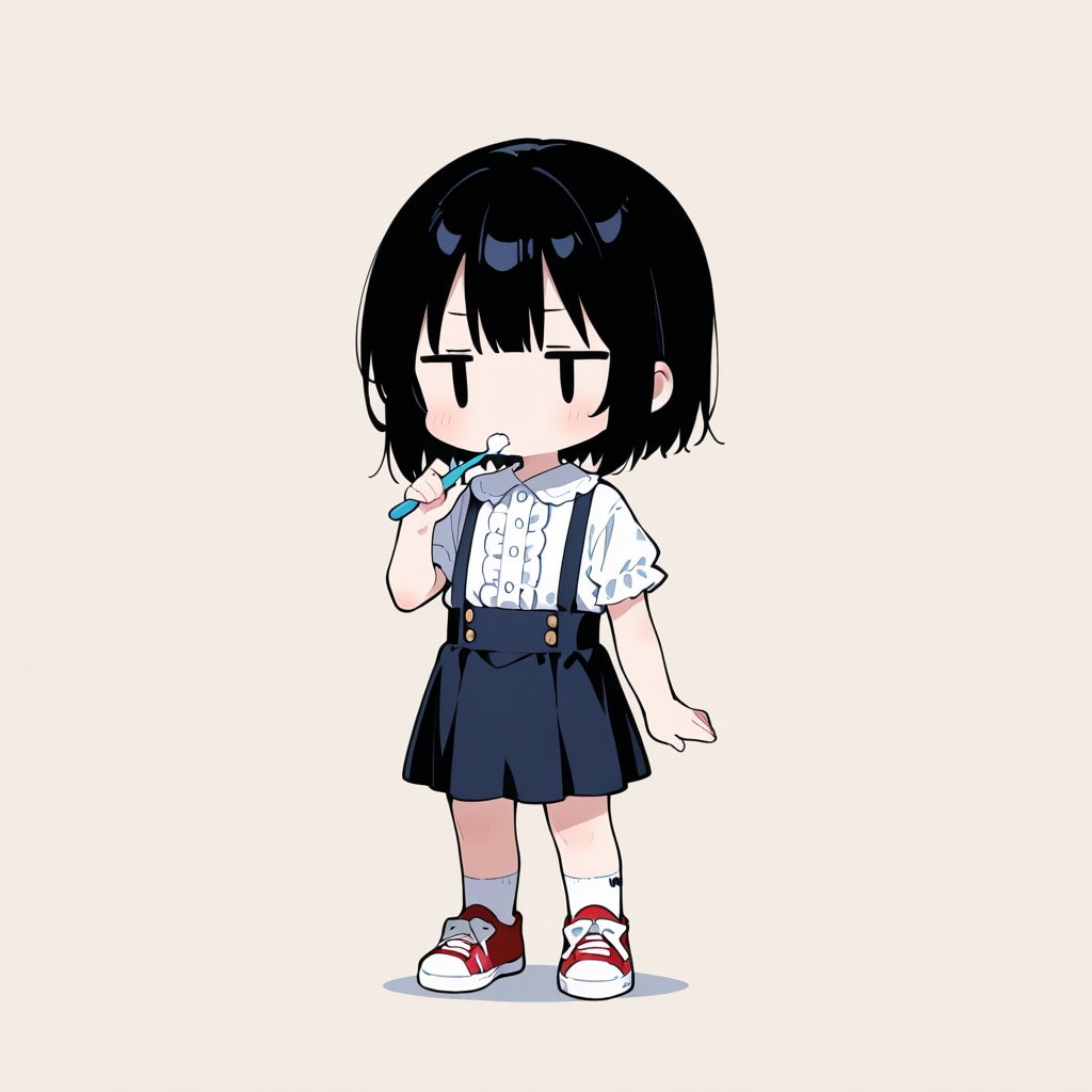 歯磨きする