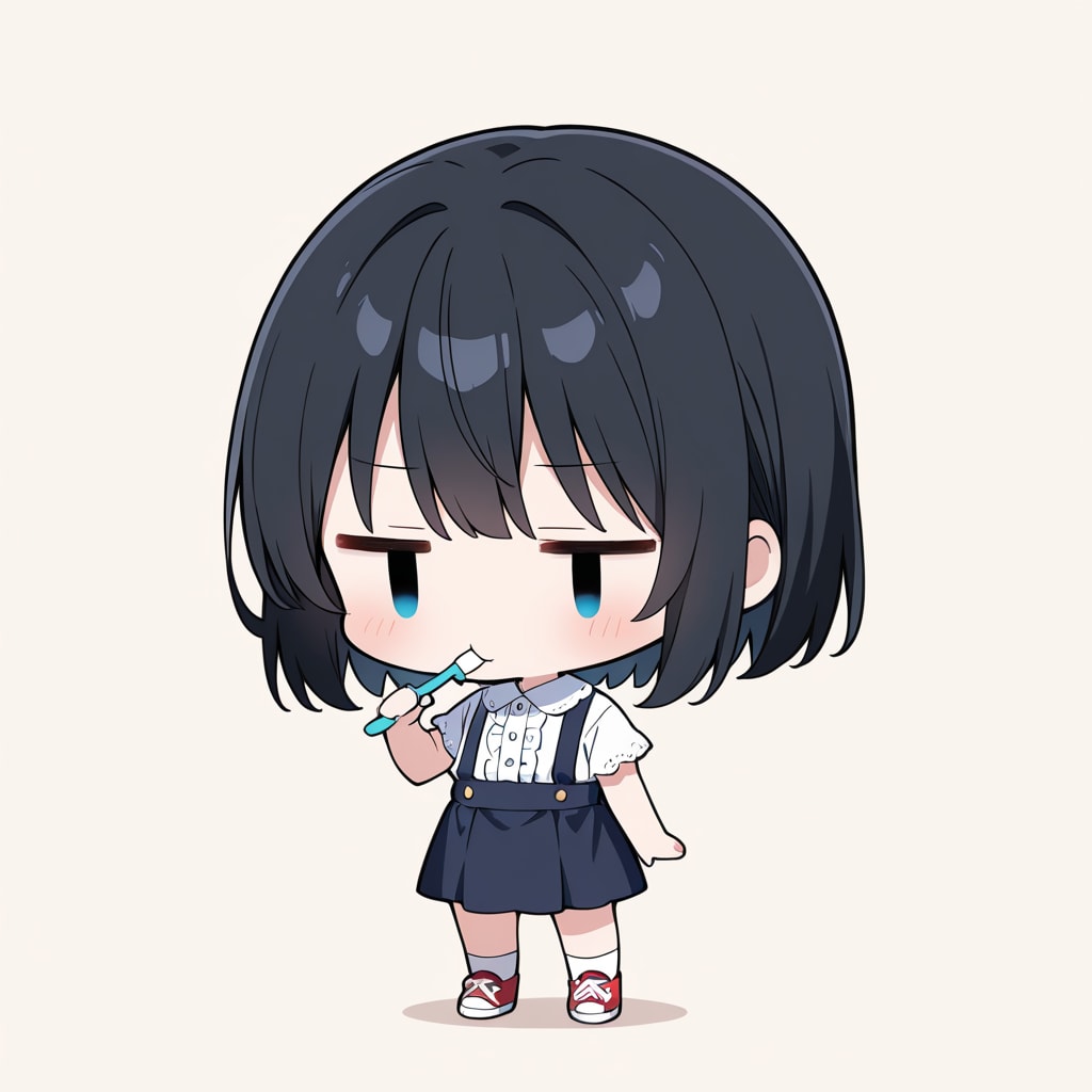 歯磨きする