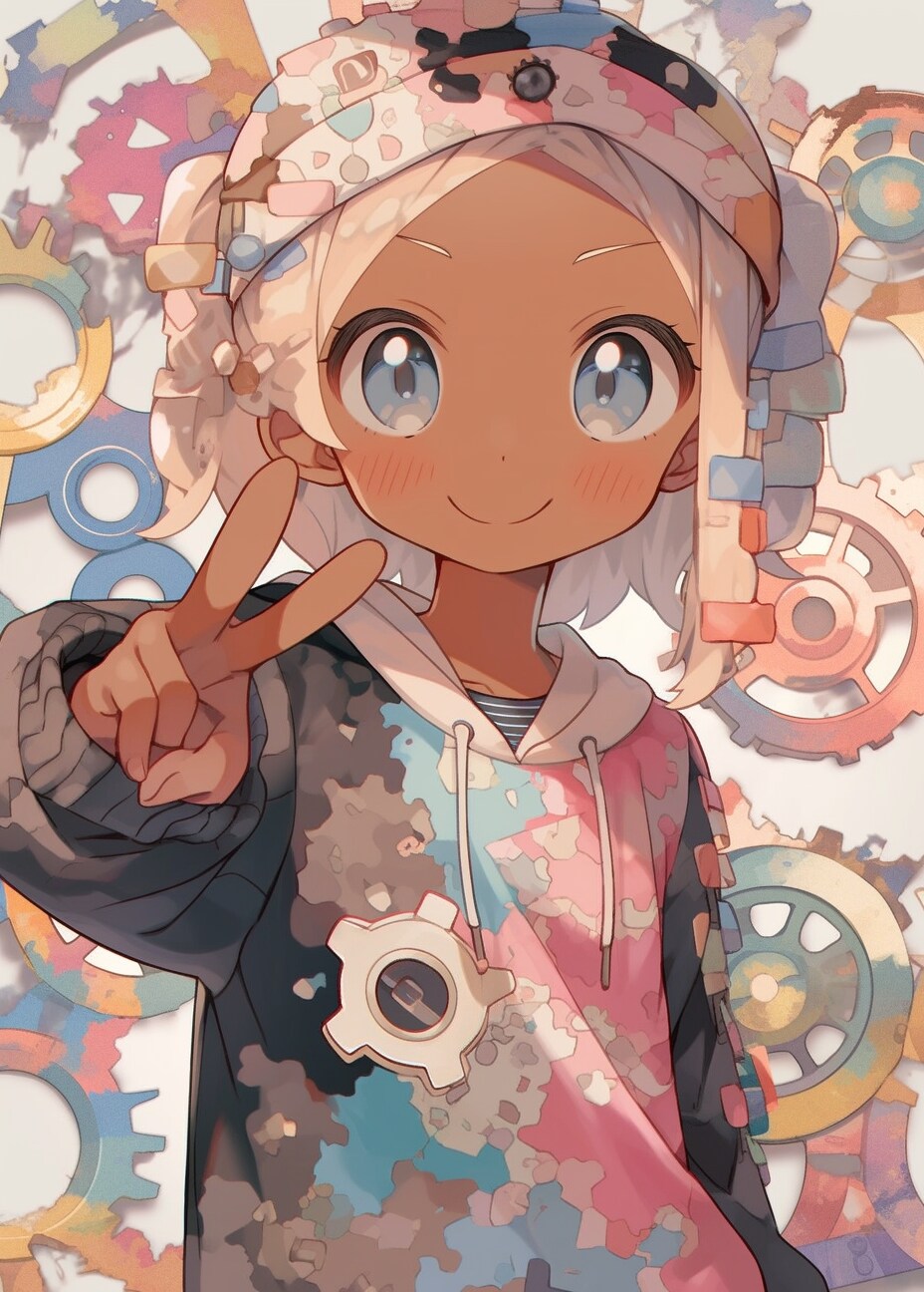 パステルだけど褐色