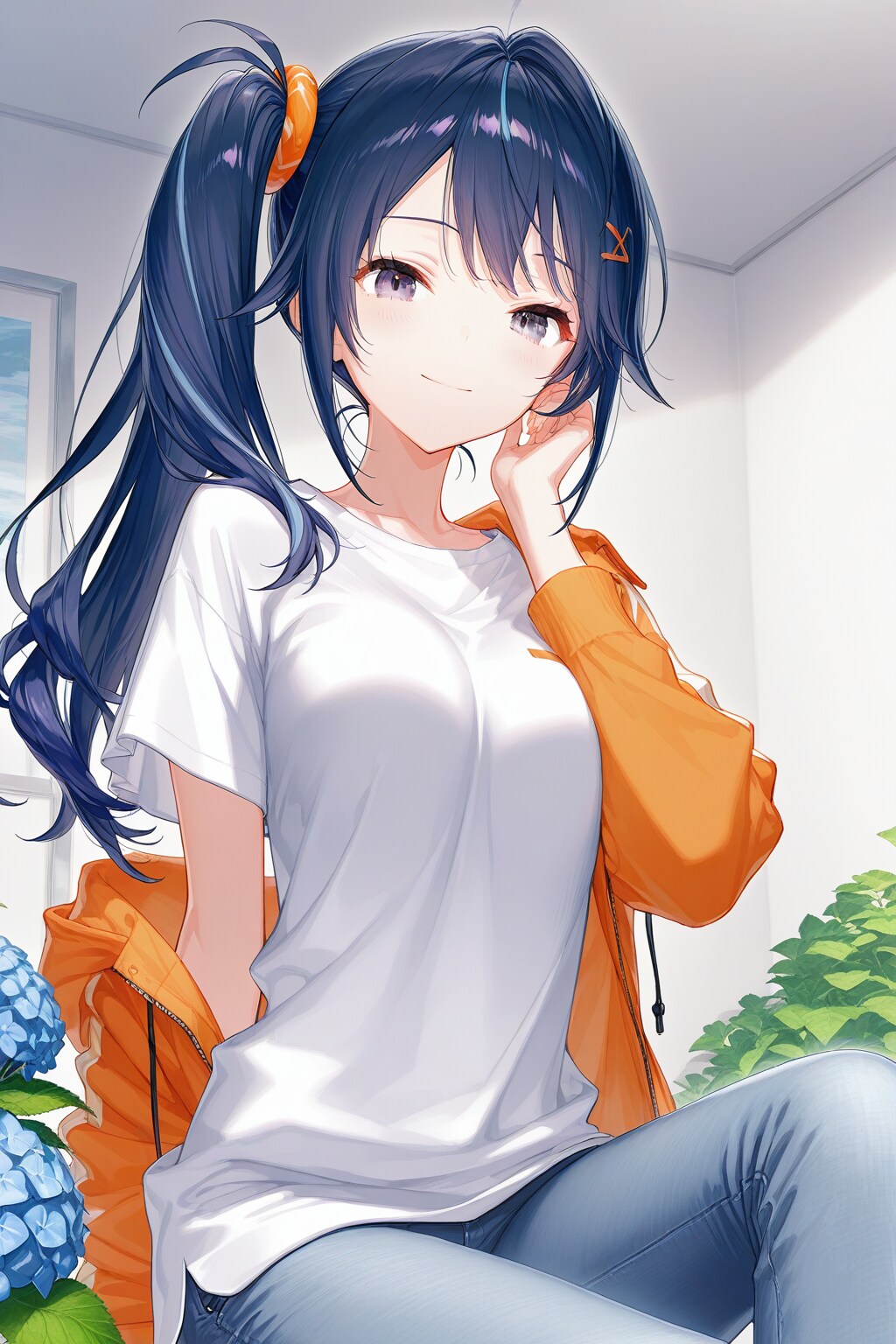 紫陽花　サイドポニー2
