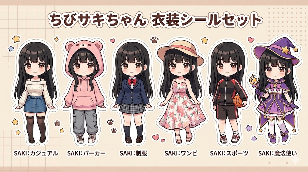 サキちゃんシール