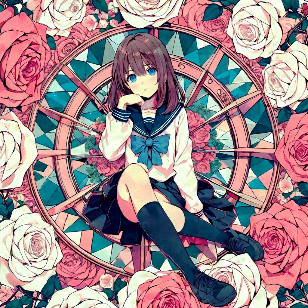 バラと少女15 | の人気AIイラスト・グラビア