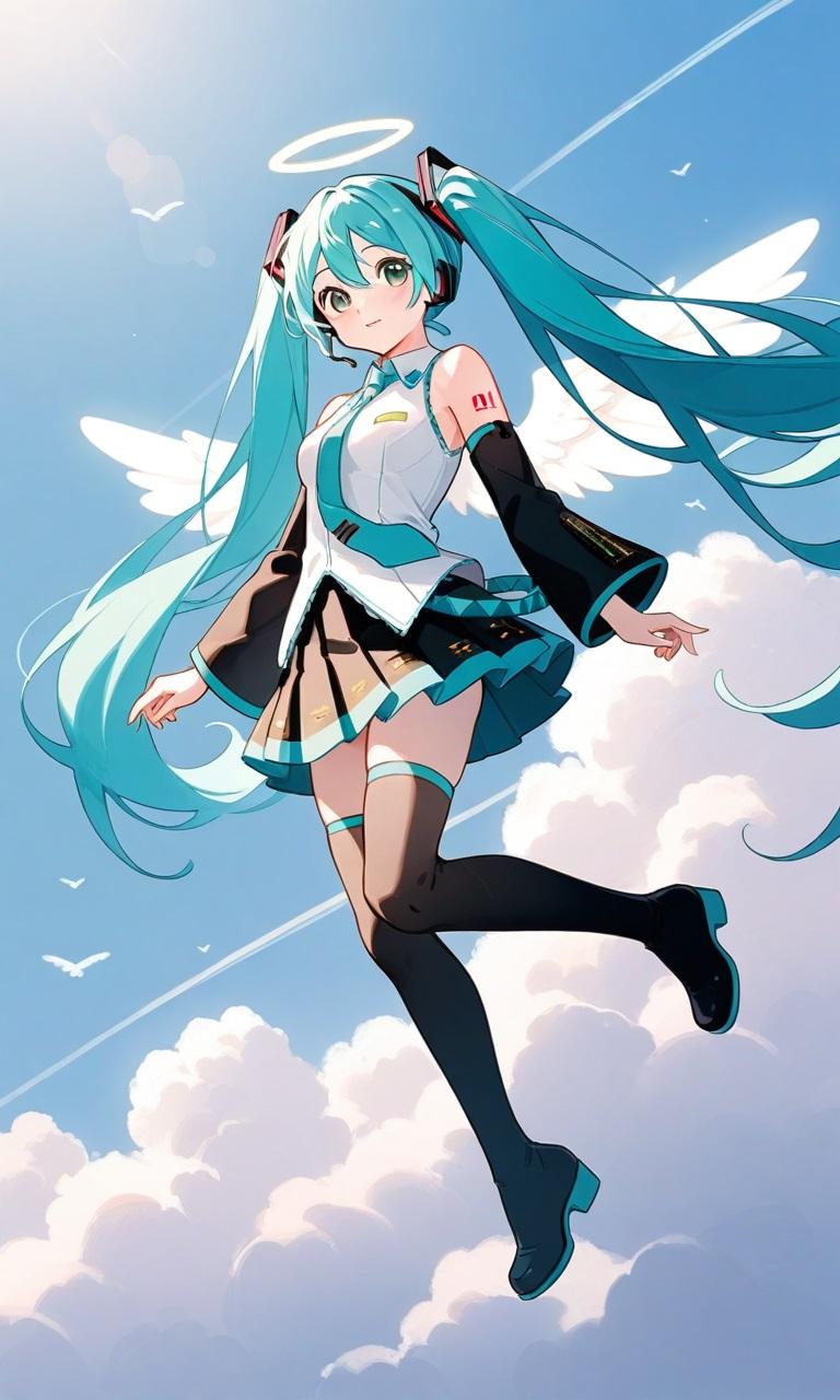 初音ミクを天使にしてみた