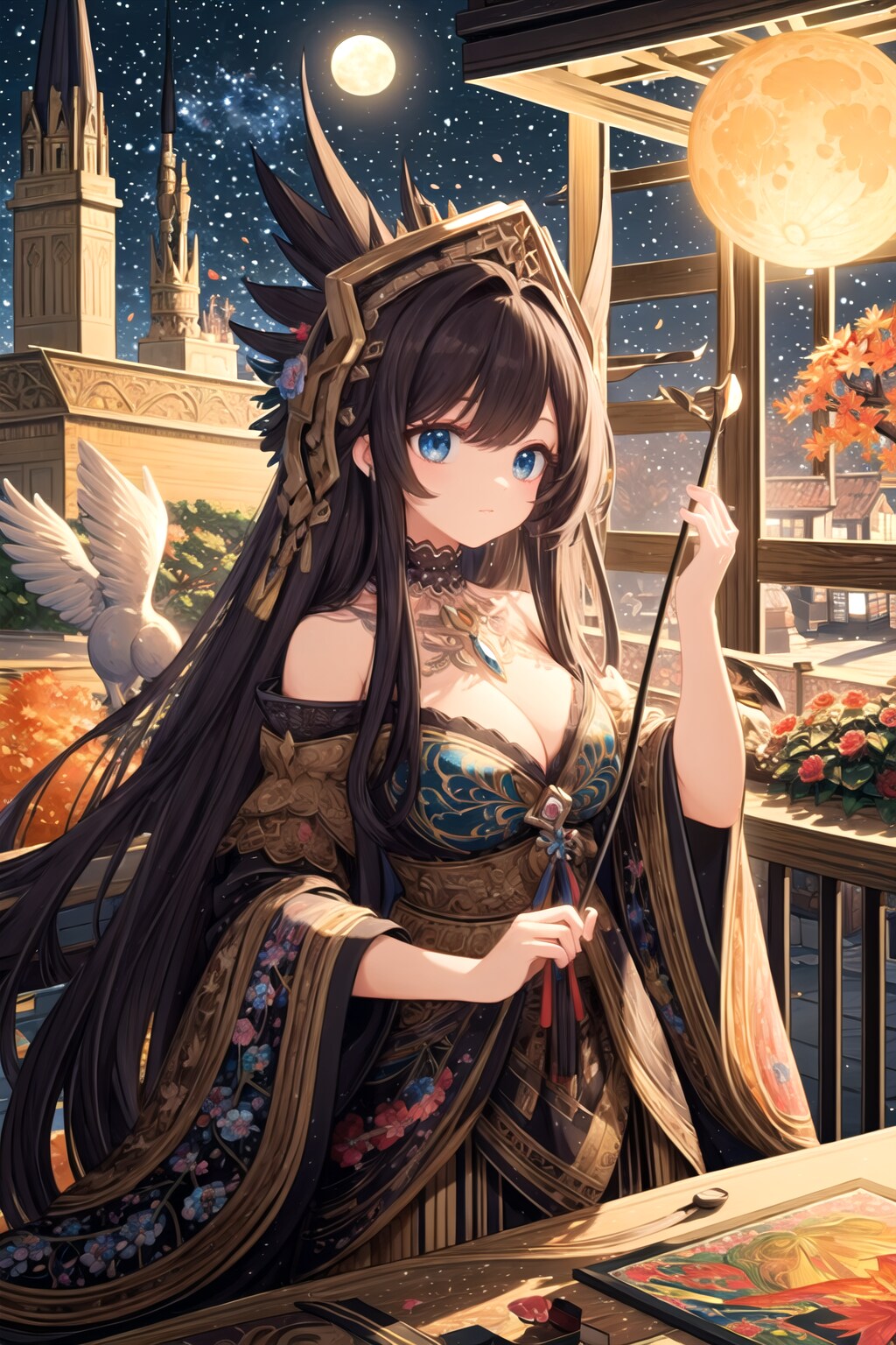 月の巫女 | の人気AIイラスト・グラビア