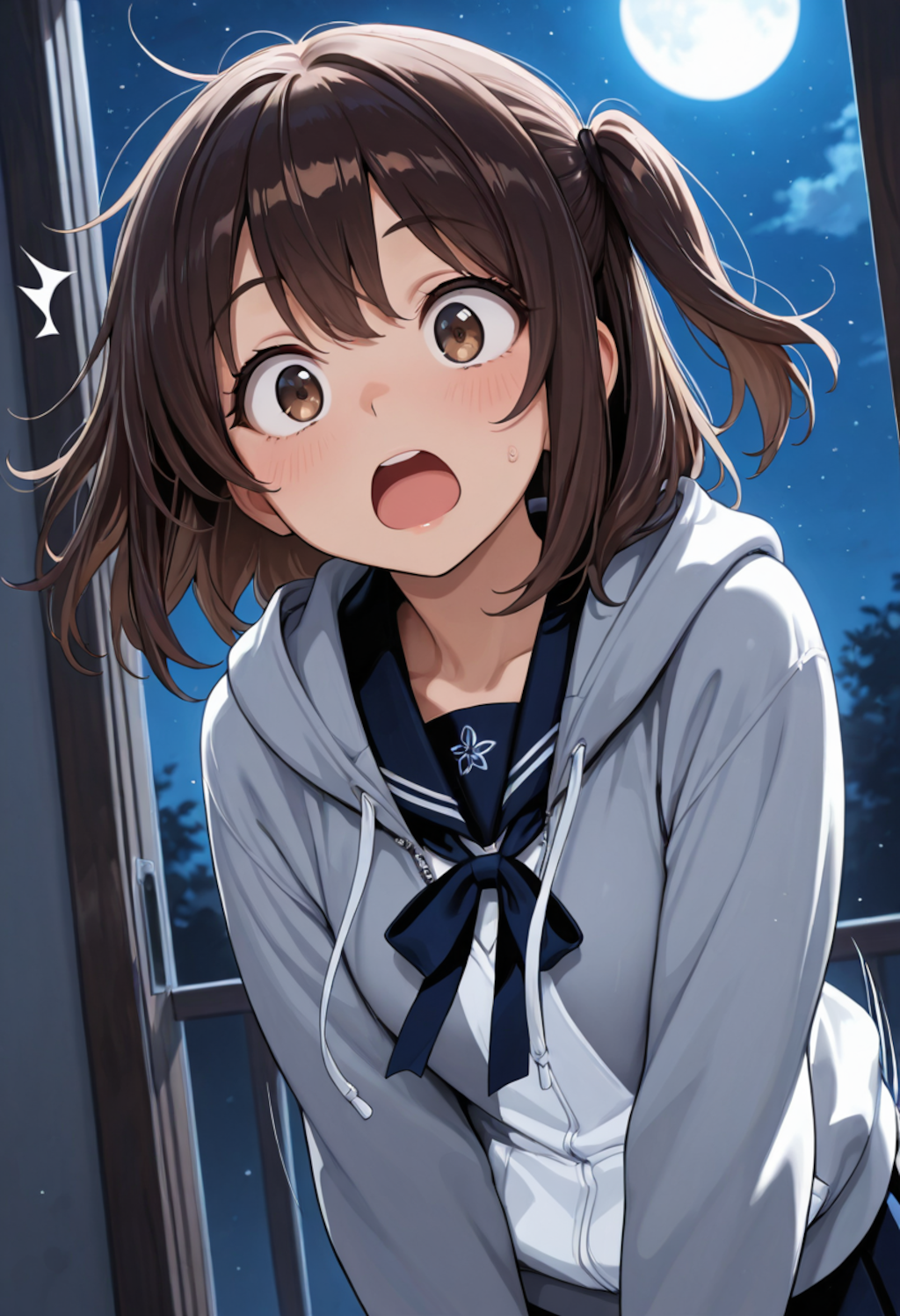 月夜のハプニング