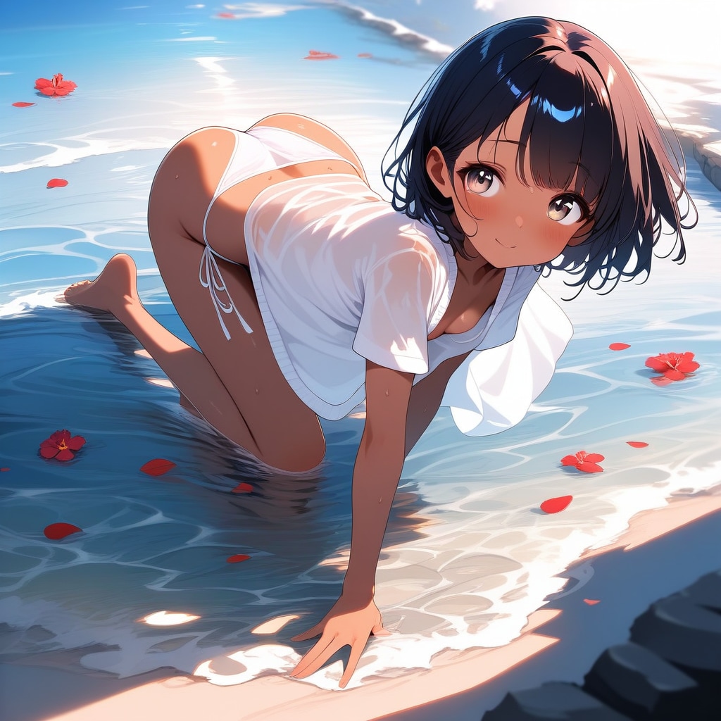 片田舎の小さな海水浴場