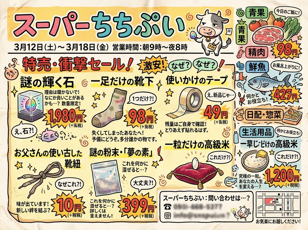 スーパーちちぷい、今週のチラシ