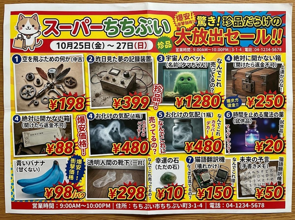 スーパーちちぷい、今週のチラシ