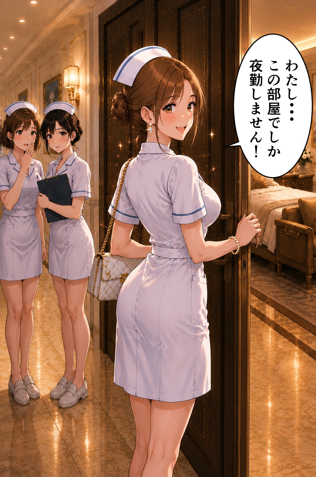 資産家じじいに献身的なナース