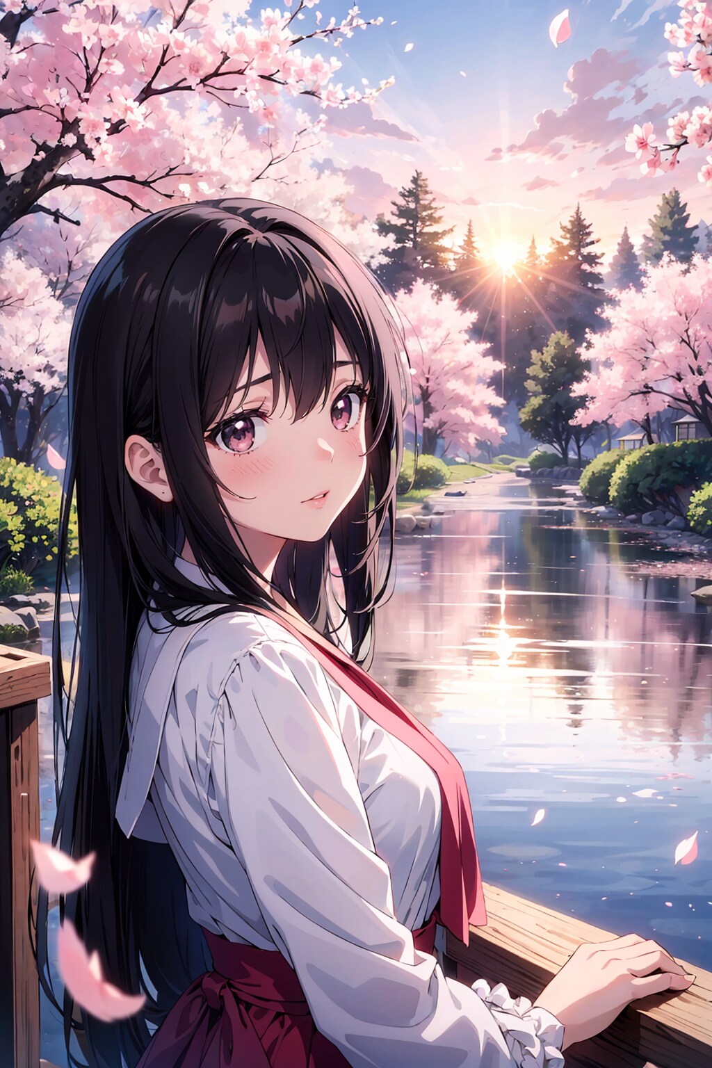 舞い散る桜