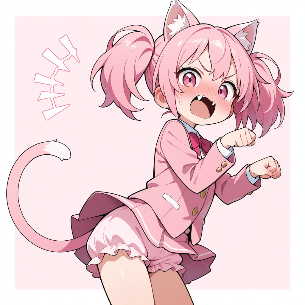 ちょうちんブルマを履いたねこちゃん