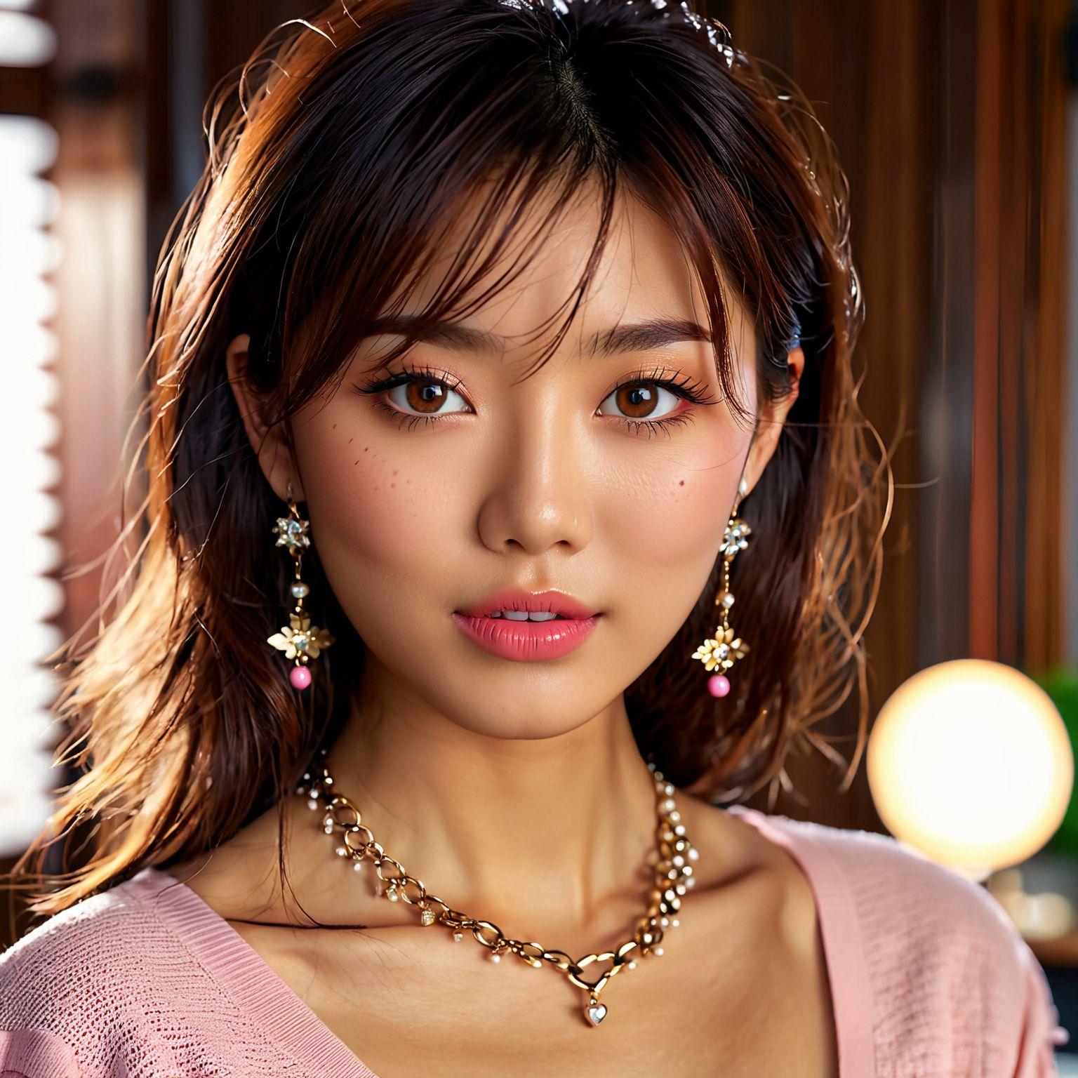 怒った（？）表情の２４歳の美女のポートレート