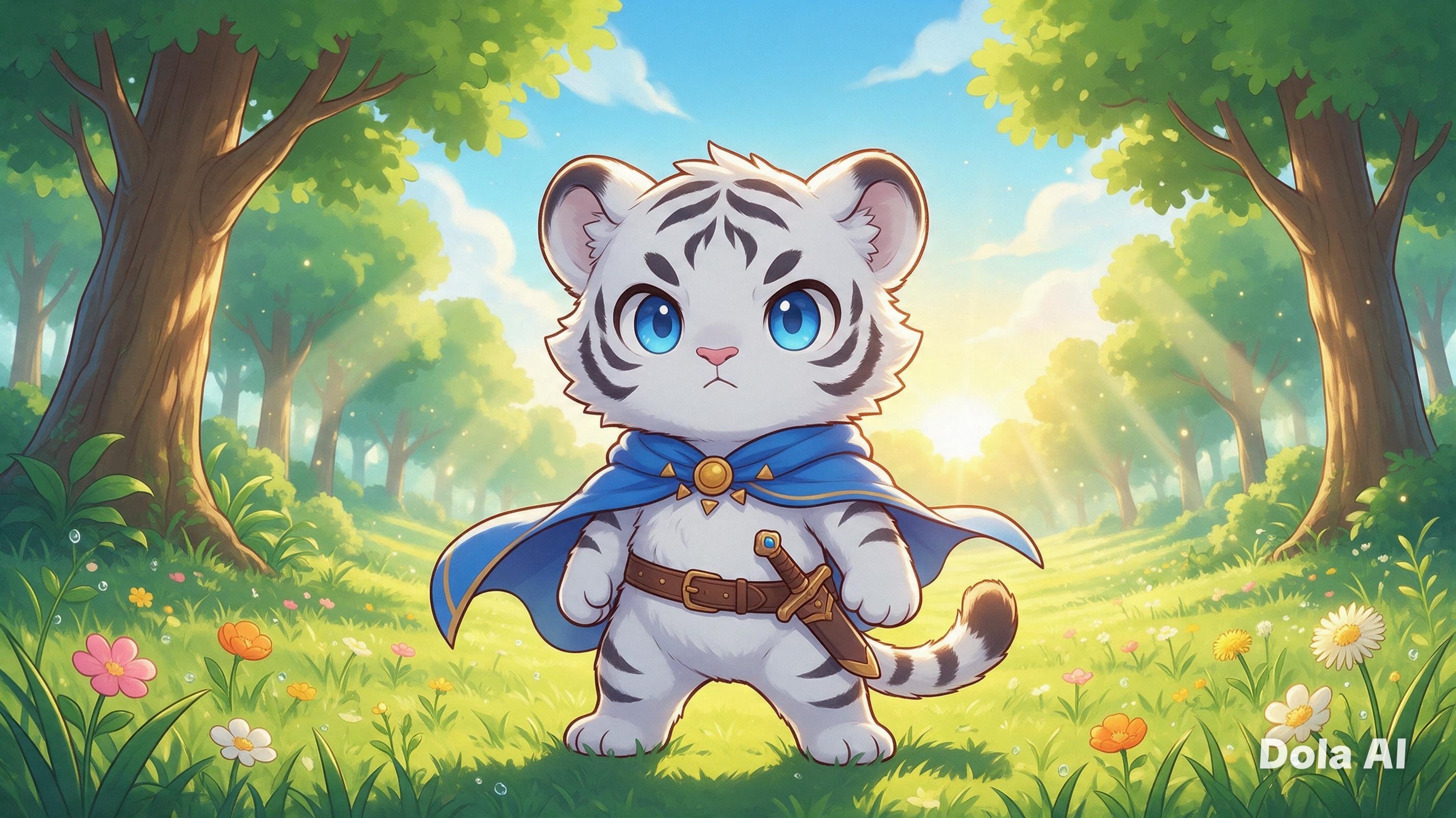 勇敢なちびの白虎さん | の人気AIイラスト・グラビア