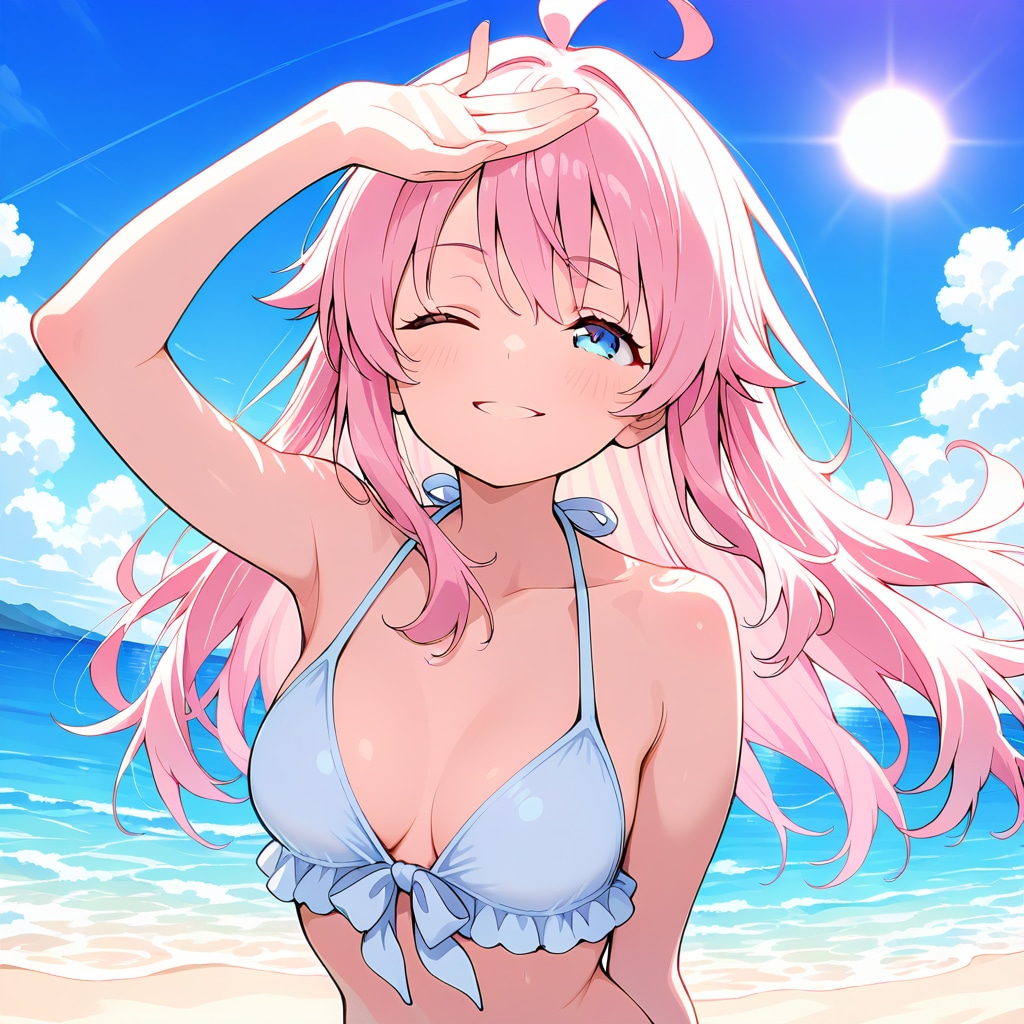 ピンク髪の女の子