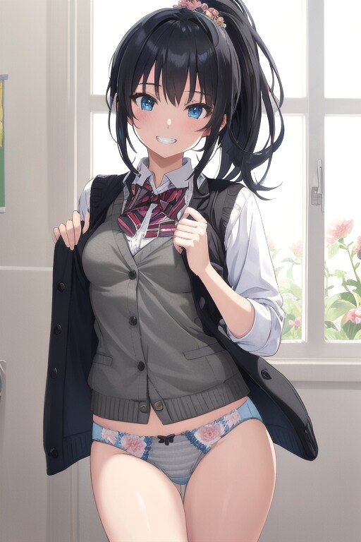 【うちの子】チハルちゃんの花柄ぱんちゅ💕