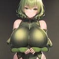 ハイレグレオタード女性集（緑髪ウェーブ編） 10枚目