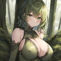 ハイレグレオタード女性集（緑髪ウェーブ編） 3枚目