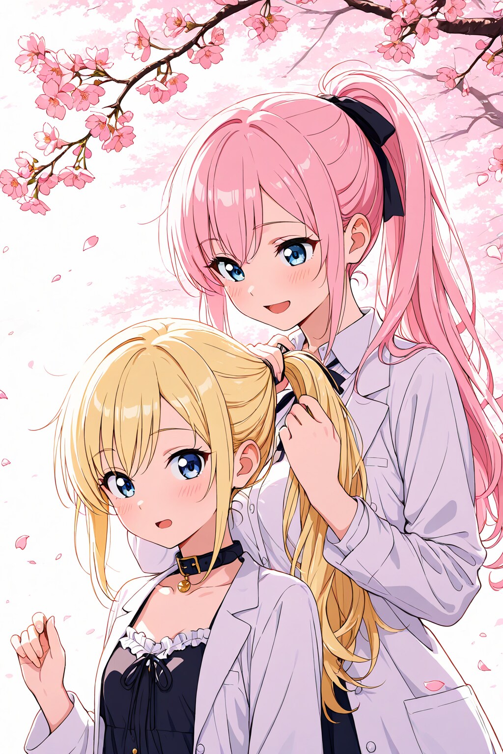 桜の下で陽と颯