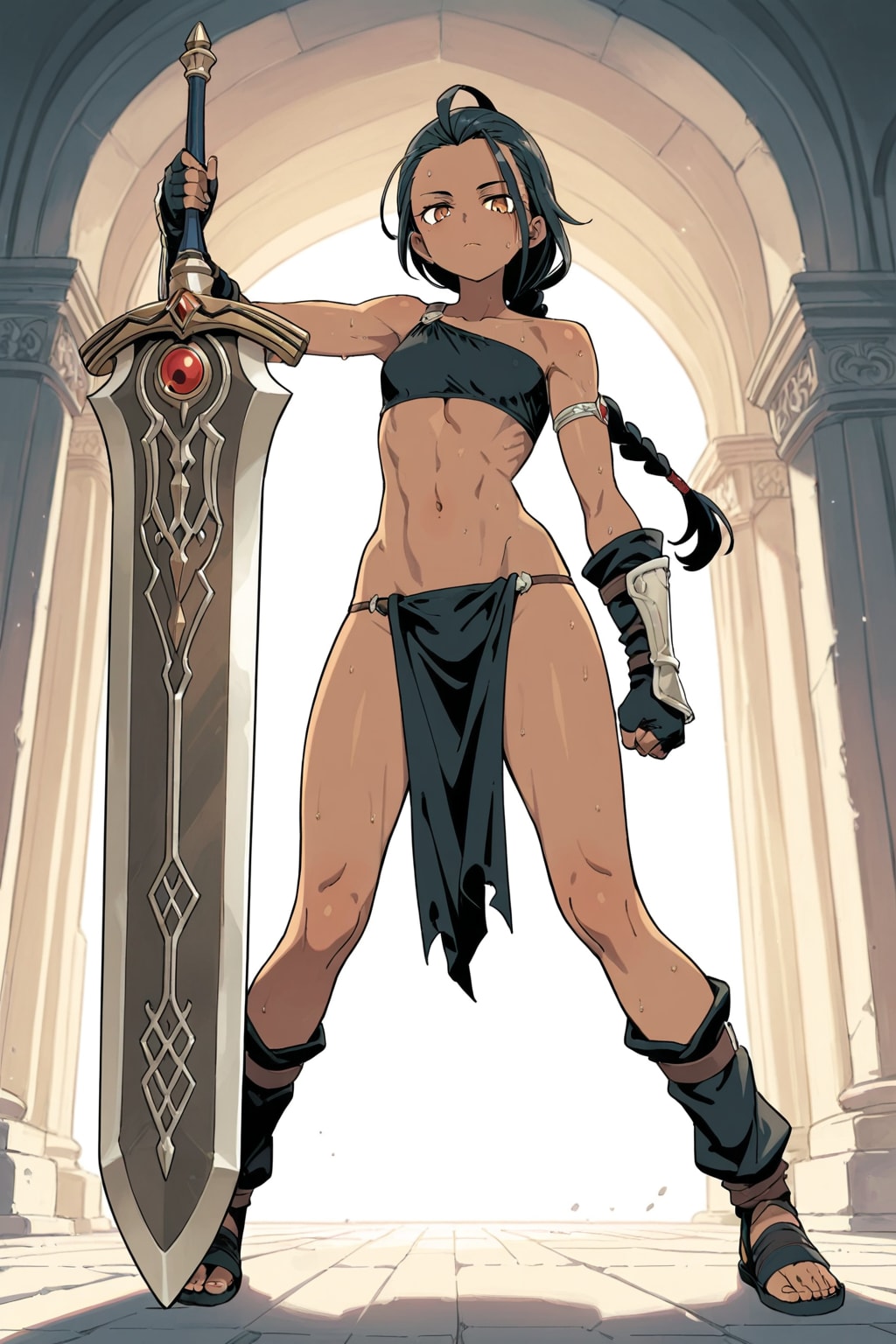 女戦士と大剣